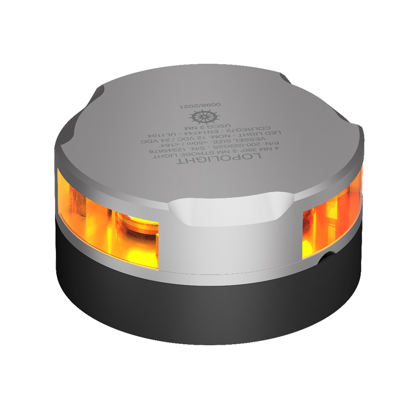 2nm 360° yellow, Strobe, silver